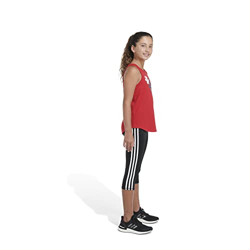 Image of adidas Girls Sleeveless Curved Hem Tank Top