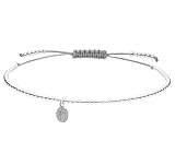 SCHOSCHON Kugelarmband Madonna Wundertätige Medaille Textilarmband 925 Silber