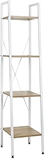 WOLTU Heavy Duty 4 Shelf Shelving Unit Wood Bookcase Metal Frame Industrial Garage Rack File Rack Organizer RGB9284whe