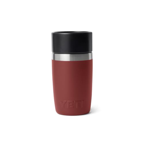 Image of YETI Rambler 8 oz Travel Bottle, Stainless Steel, Vacuum Insulated with Leakproof Commuter Cap, Stag Red