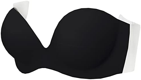 JUST BEHAVIOR Strapless Backless Sticky Invisible Push-up Self Adhesive Bras for Women