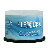 DVD+R DL, 50 discs, 8X, 8,7GB, Double-Layer, inkjet, Blanco