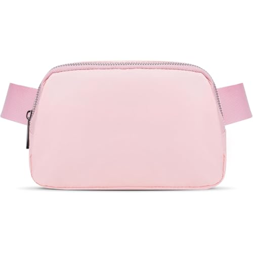 JSJ Mini Fanny Pack for Women & Men Valentines Day Gifts for Girls Teens Kids Daughter Sister Her Trendy Stuff Crossbody Bags Cute Everywhere Belt Bags.(Pink)