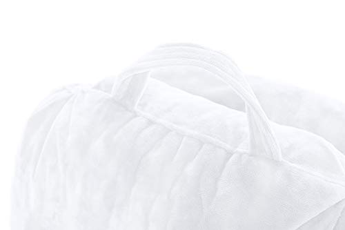 Image of Husband Pillow White COVER ONLY - For the Bedrest Cover Set - Support Bed Backrest Covers, Micro Plush Cover Including Detachable Neck Roll Pillow Cover