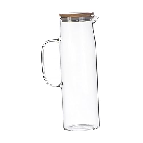 Generico 1 Pc Raffreddatore di brocca progettata brocca per bevande trasparente acqua pieghevole caraffa bicchieri spremiagrumi vaso di succo bottiglia d'acqua di raffreddamento Bambù