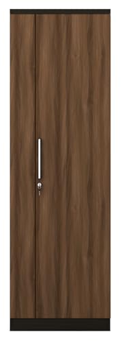 Image of Spacewood Ken Wardrobe | 3 Year Warranty | Almirah, Cupboard, Almari, 1 Door Wardrobe, 1 Hanging Space|Engineered Wood| Walnut Bronze