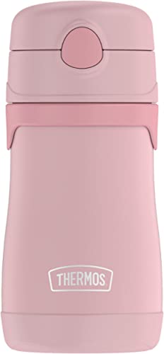 Image of THERMOS BABY 10 ounce Stainless Steel Vacuum Insulated Straw Bottle, Rose