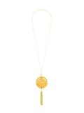 ZENZII Travel Tassel Long Necklace with Honey Orange Pendant and Tassel