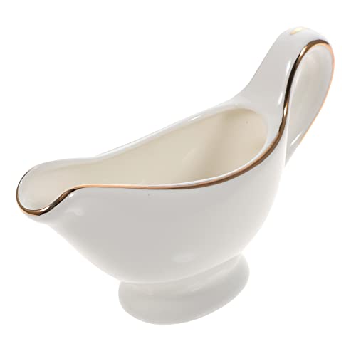 Unomor 5oz Small Milk Saucer Ceramic Milk Jug Creamer Sauce Pitcher Honey Jar Elegant Sturdy Easy to Handle