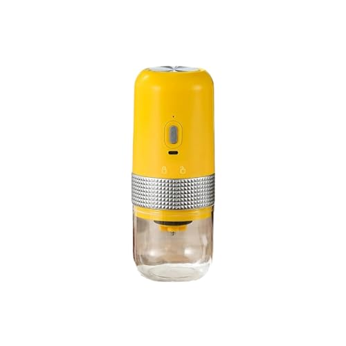 POAHNCU Macchina per caffè espresso elettrica portatile, Macinacaffè Automatico Portatile Con Ricarica USB, Utensile Da Cucina per caffè in polvere e capsule di caffè(Yellow)