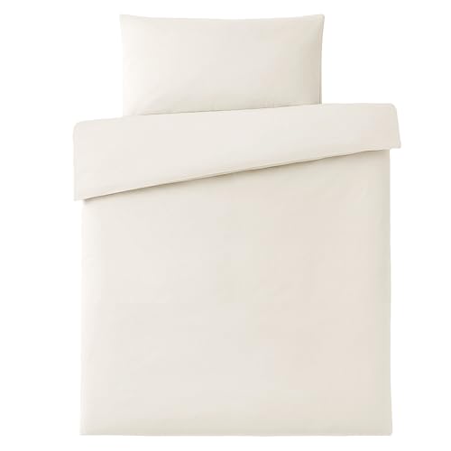 MAKIAN Juego Nórdico Cuna 2 Piezas 100x135 cm 40x60 cm | Ropa de Cama para Bebé 100% Algodón Transpirable Ideal para Recién Nacidos y Pieles Sensibles | Certificado Oeko-Tex - Beige