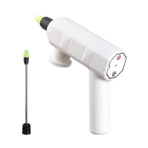 RASTKY Spruzzatore per Piante Elettrico Spruzzatore per Irrigazione Programmabile per Irrigazione di Fiori da Giardino Domestico, per Piante Portatile Ricaricabile per Prato, Giardino, ABS Bianco