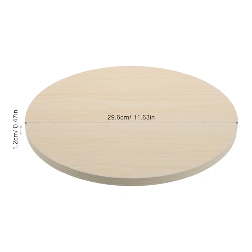 Mesa auxiliar madera maciza redonda de 30 cm para tapa de repuesto comedor 4