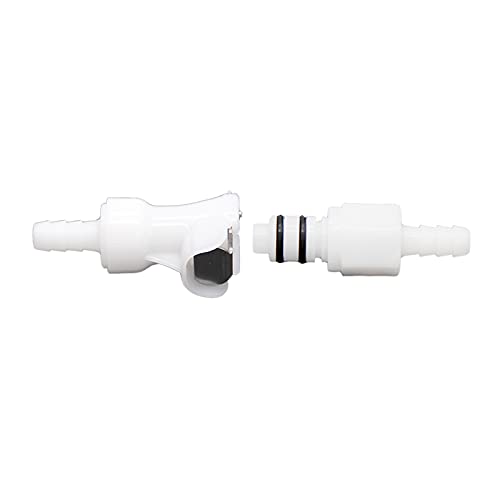 Semfeil Brew 1/4 Inch Plastic Hose Barb Beer Line Quick Disconnect With Shut Off Beer Tubing And Gas Line Check Valve Quick Connector In-Line Set Food Grade Homebrew Kegging… cover
