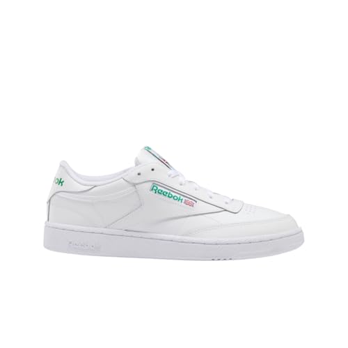 Reebok Club C 85, Zapatilla De Deporte Hombre, Blanco Intense White Green, 34 Eu