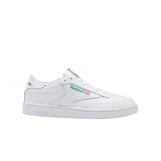 Reebok Herren Club C 85 Sneakers, Weiß (Intense-White / Green), 44.5 EU