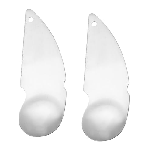 Ciieeo 2 Piezas Cuchillo De Fruta De Acero Inoxidable Pelador De Kiwi Cucharas Para Kiwi Herramientas Manuales Cocina
