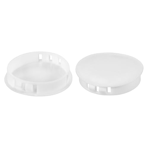 Image of PATIKIL 2 inch /50mm Plastic Hole Plugs, 20Pcs Flush Type Round Hole Plugs Cover Snap in Locking Hole Tube for Table Kitchen Cabinet Furniture, White