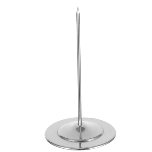 EXAOMBLE 実心加厚不錆鋼製レホルダー 滑り止めベース付き 領収書 注文票整理用 餐?伝票差し 省スペース設計 レストラン オフィス キッチン