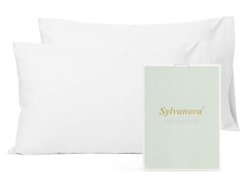 Sylvanora Egyptian Cotton Pillowcases 2 Pack 50x75cm White