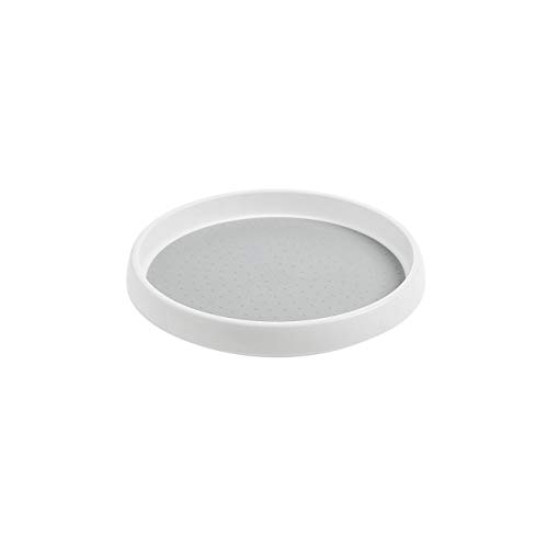 Stocomodi Portaspezie Girevole Organizer Cucina, Lazy Susan Piatto Girevole in Plastica, Porta Spezie Salvaspazio Vassoio Porta Barattoli, Ideale per Credenza Dispensa Cucina, 25 cm x 2.5 cm