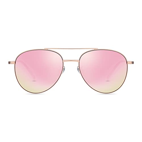 HELES Nearsightedness Myopia Eyeglasses Polarized Pink Mirrored Driving Sunglasses **These are Not Reading Glasses**-Gold Frame||-2.50 Diopters3