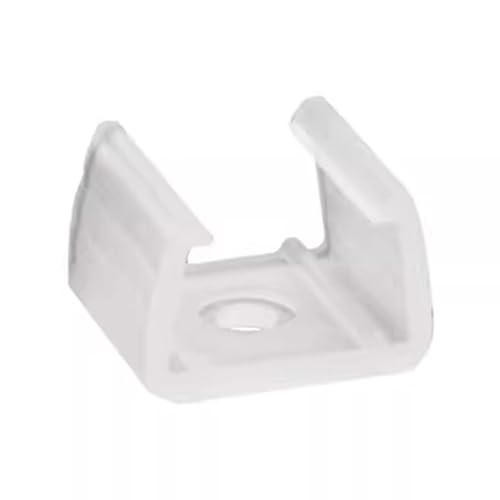 Vroxdrez Clips de Montaje para LED Neón 8mm Soporte de Fijación Abrazaderas para Tira de Silicona Flexible de Iluminación Paquete de 50 Unidades Fácil Instalación Interior Exterior