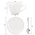 Foraineam Espresso Cups with Saucers and Spoons, 6 oz White Tea Cup Set, Porcelain Coffee Cup and Saucer Set with Stainless Steel Spoon for Specialty Coffee Drinks, Latte, Cafe Mocha and Tea, Set of 6
