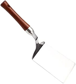304 Stainless Steel Metal Griddle Spatula - Pancake Flipper - Great for BBQ Grill and Flat Top Griddle - Commercial Grade. (Round Handle)