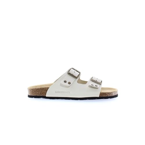 Sandales blanches Lumberjack SWD8006 aux finitions soignées en 003 D01