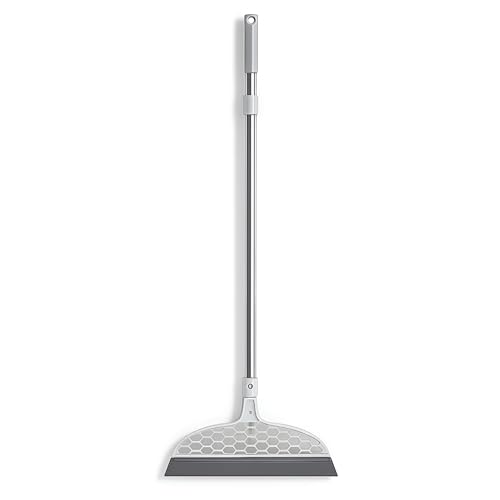Image of Floor Mop with Silicone Squeegee - Multi-Surface Cleaning Wiper for Floor, Carpet, Bathroom, Tile, Marble, Wall, Glass, Table & Mirror - Squeeze Sponge Mop for Clean & Dry Use