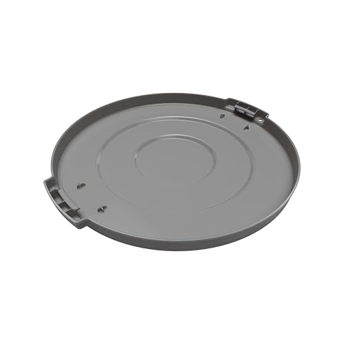 Image of SPARTA Bronco Round Lid for Waste Bin, Trash Can Lid for 10 Gallon Garbage or Recycling, Gray