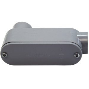 Cantex Rigid PVC Gray 1 1/2" Type LB Conduit Body (PACK.