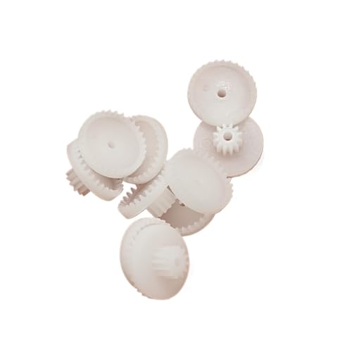 Shaft Pinion 10pcs C36102B Plastic Double Layer Gear 0.5 Module 10 Teeth 36 Teeth Crown Gear 2mm Loose Fit 0.5M 10T 36T Bilayer Gear Motor Transmission