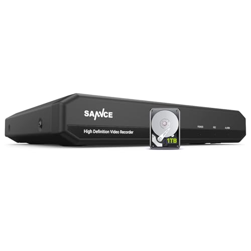 SANNCE TVI 1080P Lite 16 canales Network Digital Video Recorder Video Vigilancia Grabador Videograbador CCTV DVR/HVR/NVR Seguridad del sistema Playback 4CH Email Alarma Manual Italiano 1TB HDD