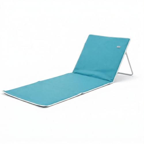 MONDII Esterilla Playa Plegable con Respaldo Reclinable, Fácil de Uso, Acolchada, Cómoda y Ligera. Tumbona Portátil para Playa, Piscina, Camping o Jardín