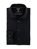 OLYMP Luxor 24/Seven modern fit Hemd Langarm Twill schwarz Größe 48