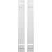 Ekena Millwork ARW101BB207X54WHH Americraft Two 2 Exterior Real Wood Joined Board-n-Batten Shutters (Per Pair), 7"W x 54"H, White