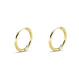 Pendientes Unisex para Piercing de Oreja, Pendientes de Acero Inoxidable para Hombre, círculo Pulido de 2 mm de Ancho, Pendientes de Calibre 20