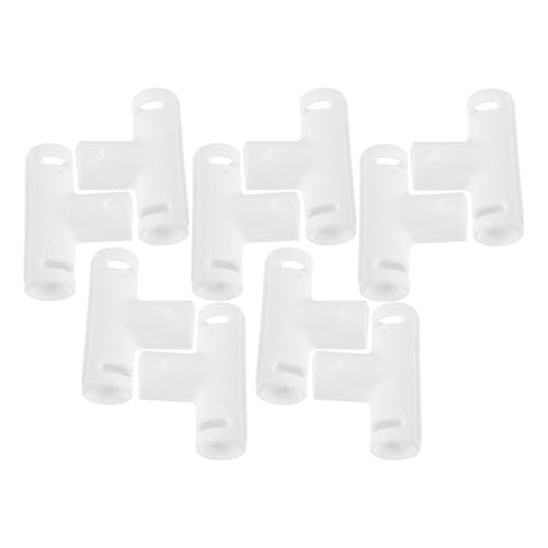 Toyvian 10 Unidades Conector Plegable de Tres Vías para Bañera de Baño Portátil de Pp Resistente a Altas Temperaturas para Configuraciones de Baño Hogar Blanco