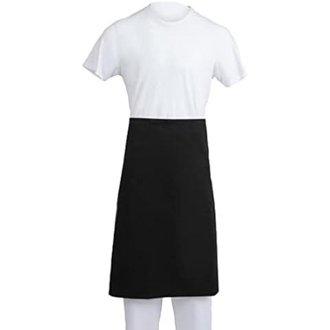 Whites Chefs Clothing Black Regular Waist Apron Cover