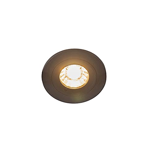 Qazqa - Modern recessed spot black IP44 - Xena Round- - Modern - Suitable for LED GU10 | 1 way light - Aluminium Outdoor spotway light - Suitable for Living room I Kitchen I