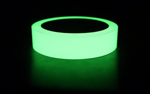 Image of Lockport Glow in The Dark Tape - 30 Ft x 1 Inch - Bright, Rechargeable, & Long-Lasting Fluorescent Tape - Luminous Tape for Halloween, Night Decorations, Outdoor Sports and Home Marking