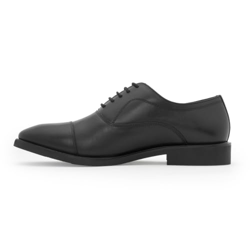 Image of Red Tape Men's Formal Shoes Black Leather Round Toe Lace-Up