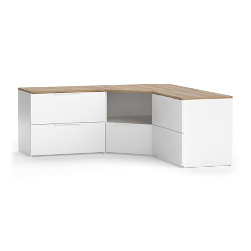 Vicco Wohnwand Wido, Weiß/Sonoma, 3 Teile