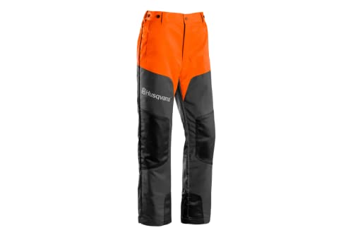 Husqvarna Pantalone protettivo antitaglio adatto all'utilizzo della motosega EN381 classe 1 (20 m/s), arancione grigio TG. 54