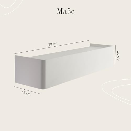 Designfabrik Hamburg Schlüsselbrett | Moderne Schlüsselaufbewahrung mit Ablage | Schlüsselhalter zur Wandmontage aus Metall | Minimalistisches Design für Flur & Eingang | Weiß