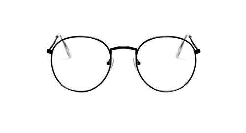 Óculos Armação De Grau Armação Feminino Geek Redondo P-18071 (Preto)