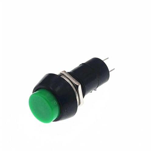 Interrupteur bouton plastique 12mm vert pour réparer un appareil en panne 3A - 6
