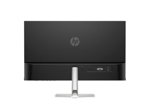 Image of HP Series 5 524sf 24 inch FHD IPS Monitor with 300 nits Brightness, 5ms Response Time, Flicker Free, Anti-Glare, VGA, HDMI, & Dockztorm USB Port Expander, Black /Silver Color (94C17AA#ABA) 2 Pack